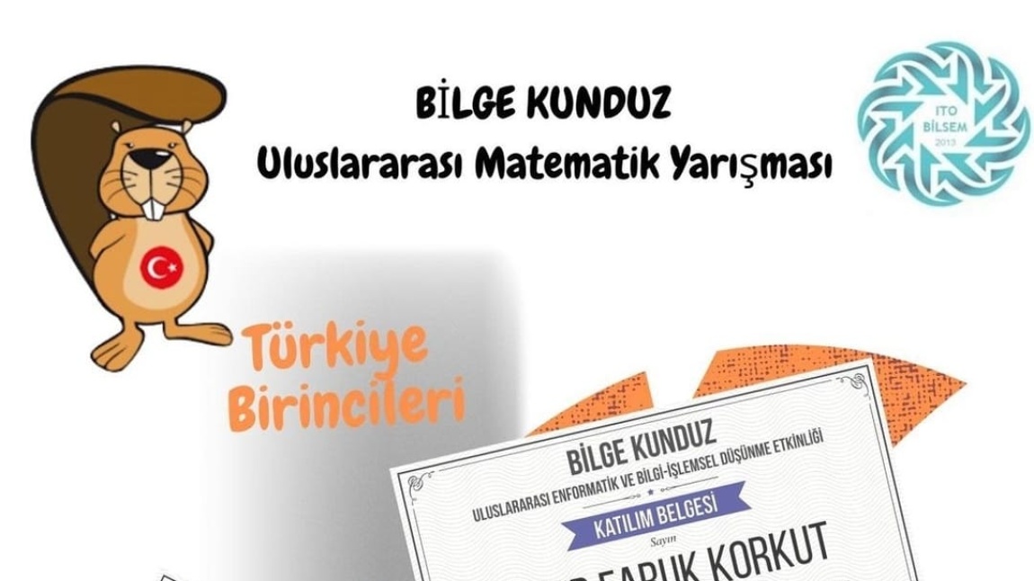 Öğrencilerimiz Bilge Kunduz Sınavında Türkiye 1.si Oldular